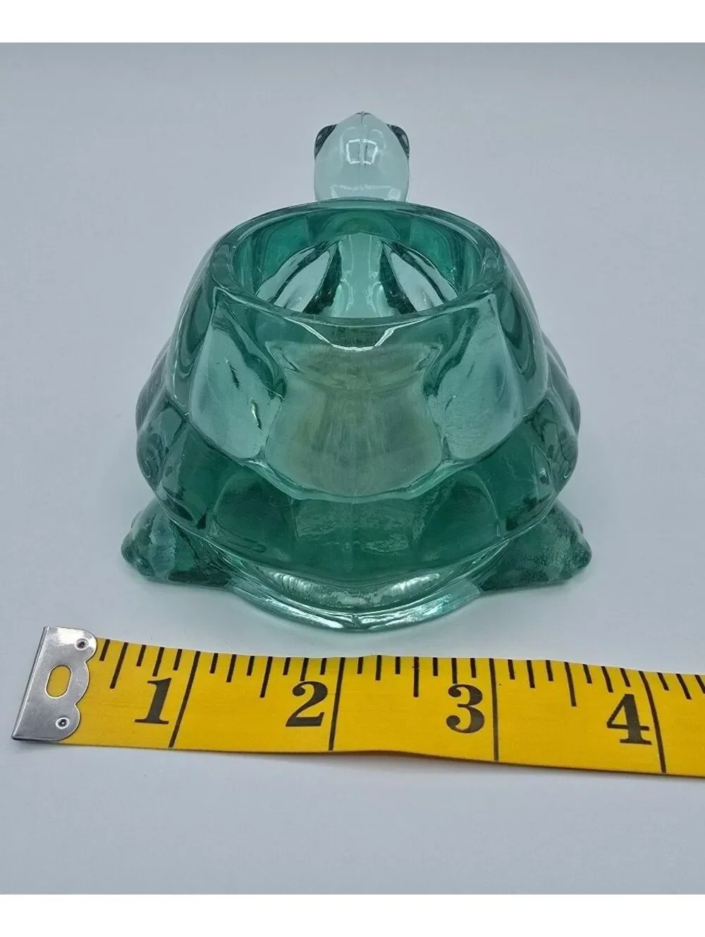 Vintage Indiana Glass Turtle Votive Candle Holder Spanish Green #12144